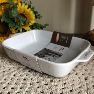 Staub WHITE Rectangular Gratin Baking Dish